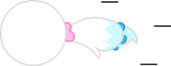 Size: 260x101 | Tagged: safe, artist:mega-poneo, larimar (jewelpet), arctic fox, canine, fox, mammal, ambiguous form, jewelpet (sanrio), sanrio, sega, sonic the hedgehog (series), 2020, ball, crossover, female, low res, motion lines, rolling, simple background, solo, solo female, spin dash, tail, transparent background, vixen