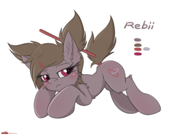 Size: 2111x1672 | Tagged: safe, artist:merqrous, oc, oc only, oc:rebii, earth pony, equine, fictional species, mammal, pony, feral, hasbro, my little pony, 2018, female, frowning, lidded eyes, red eyes, reference sheet, solo, solo female, tail, tail wraps, unamused, wraps