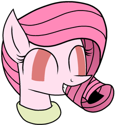 Size: 932x1013 | Tagged: safe, artist:muhammad yunus, aelita (code lyoko), oc, oc only, oc:annisa trihapsari, earth pony, equine, fictional species, mammal, pony, ambiguous form, code lyoko, friendship is magic, hasbro, my little pony, base used, clothes, costume, crossover, grin, gritted teeth, hair, pink body, pink eyes, pink hair, ponified, simple background, teeth, transparent background