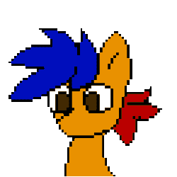 Size: 1000x1000 | Tagged: safe, artist:niksey, furbooru exclusive, oc, oc only, oc:niksey mattos, earth pony, equine, fictional species, mammal, pony, feral, hasbro, my little pony, animated, blue hair, gif, hair, icon, male, pixel animation, pixel art, simple background, solo, solo male, transparent background