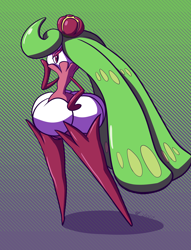 Size: 2232x2928 | Tagged: safe, artist:cogmoses, animate plant, fictional species, tsareena, anthro, nintendo, pokémon, female, fruit, hand on hip, high res, looking at you, mangosteen, solo, solo female