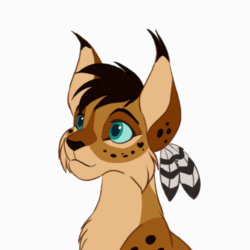 Size: 500x500 | Tagged: safe, artist:tuwka, oc, oc only, oc:kamari, feline, lynx, mammal, feral, 1:1, 2019, 2d, 2d animation, animated, blep, blushing, cheek fluff, cute, ear tuft, eyes closed, feather, feather in hair, featured image, female, fluff, frame by frame, fur, gif, hair, hair accessory, low res, ocbetes, open mouth, pale belly, shy, simple background, smiling, solo, solo ambiguous, solo female, spotted fur, teal eyes, tongue, tongue out, white background