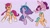 Size: 1920x1080 | Tagged: safe, artist:sharaheartart, hitch trailblazer (mlp), izzy moonbow (mlp), pipp petals (mlp), sunny starscout (mlp), earth pony, equine, fictional species, mammal, pegasus, pony, unicorn, feral, hasbro, my little pony, my little pony g5, spoiler, spoiler:my little pony g5, 16:9, 2021, circlet, coat markings, feathered wings, feathers, female, gradient mane, gradient tail, male, mare, quartet, socks (leg marking), speculation, spread wings, stallion, stretching, tail, wallpaper, wings