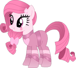 Size: 421x376 | Tagged: source needed, safe, artist:muhammad yunus, oc, oc only, oc:annisa trihapsari, earth pony, equine, fictional species, mammal, pony, feral, code lyoko, friendship is magic, hasbro, my little pony, base used, bow, crossover, female, hair, hair bow, heart, low res, mare, pink body, pink eyes, pink hair, simple background, transparent background