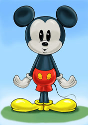Size: 753x1061 | Tagged: safe, artist:zdrer456, mickey mouse (disney), mammal, mouse, rodent, anthro, disney, mickey and friends, 2d, male, on model, solo, solo male