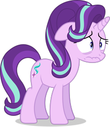 Size: 7968x9169 | Tagged: safe, artist:thatusualguy06, starlight glimmer (mlp), equine, fictional species, mammal, pony, unicorn, feral, friendship is magic, hasbro, my little pony, .svg available, absurd resolution, bags under eyes, faic, female, floppy ears, mare, on model, simple background, solo, solo female, transparent background, vector