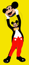 Size: 400x886 | Tagged: safe, artist:サッカン, mickey mouse (disney), mammal, mouse, rodent, anthro, disney, mickey and friends, 2010, male, murine, solo, solo male, wat