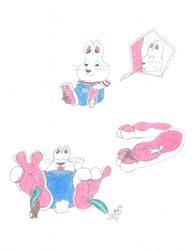 Size: 989x1280 | Tagged: suggestive, artist:jetblk_97, max (max & ruby), ruby (max & ruby), anthro, max & ruby, nickelodeon, comic, female, louise (max & ruby), male, micro