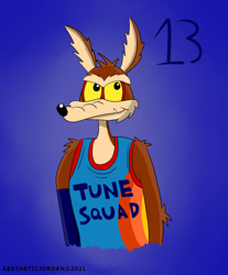 Size: 1280x1546 | Tagged: safe, artist:danderejordan, wile e. coyote (looney tunes), canine, coyote, mammal, anthro, looney tunes, space jam, space jam: a new legacy, warner brothers, bust, male, solo, solo male