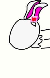 Size: 664x1038 | Tagged: dead source, safe, artist:sugarbugjewelpet, ruby (jewelpet), lagomorph, mammal, rabbit, ambiguous form, jewelpet (sanrio), sanrio, sega, sonic the hedgehog (series), ball, crossover, ears, female, motion lines, rolling, simple background, solo, solo female, spin dash, tail, white background