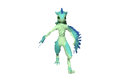 Size: 1414x898 | Tagged: safe, artist:der, artist:gyrotech, artist:rdashie1, oc, oc:luvashi, alien, avali, bird, fictional species, semi-anthro, blue feathers, feathers, female, four ears, green eyes, green feathers, tail