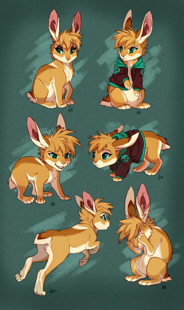 Female Rabbit Oc #80289 - safe, artist:skeleion, oc, oc only, oc:ash, lagomorph, mammal ...