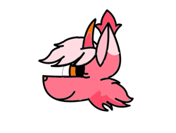 Size: 1024x768 | Tagged: safe, artist:moonlightwolfpup, oc, oc:dizzy, ambiguous form, cheek fluff, colorful, fluff, headshot, horns, male, request art, simple background, smiling, transparent background