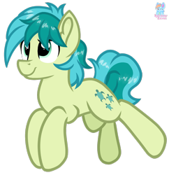 Size: 1179x1219 | Tagged: safe, artist:rainbow eevee, sandbar (mlp), earth pony, equine, fictional species, mammal, pony, friendship is magic, hasbro, my little pony, green body, green eyes, male, simple background, smiling, solo, solo male, student six (mlp), transparent background, vector