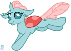 Size: 1641x1180 | Tagged: safe, artist:rainbow eevee, ocellus (mlp), arthropod, changeling, equine, fictional species, friendship is magic, hasbro, my little pony, female, simple background, smiling, solo, solo female, student six (mlp), teal eyes, transparent background, vector