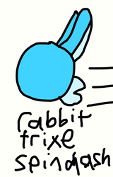 Size: 664x1038 | Tagged: dead source, safe, artist:sugarbugjewelpet, trixie (mlp), lagomorph, mammal, rabbit, ambiguous form, friendship is magic, hasbro, my little pony, sega, sonic the hedgehog (series), ball, crossover, ears, female, motion lines, rolling, simple background, solo, solo female, species swap, spin dash, tail, white background