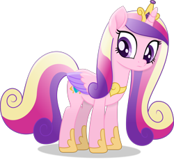 Size: 9666x8884 | Tagged: safe, artist:thatusualguy06, princess cadence (mlp), alicorn, equine, fictional species, mammal, pony, feral, friendship is magic, hasbro, my little pony, .svg available, absurd resolution, colored wings, crown, female, hoof shoes, jewelry, mare, movie accurate, regalia, simple background, solo, solo female, transparent background, vector, wings