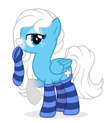 Size: 1357x1537 | Tagged: safe, artist:rioshi, artist:starshade, oc, oc only, oc:icy heart, equine, fictional species, mammal, pegasus, pony, feral, friendship is magic, hasbro, my little pony, female, mare, simple background, solo, solo female, white background