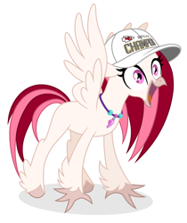 Size: 2833x3371 | Tagged: safe, artist:rioshi, artist:starshade, oc, oc only, oc:velvet skies, bird, equine, fictional species, hippogriff, mammal, feral, friendship is magic, hasbro, my little pony, base used, commission, cute, female, heart, heart eyes, high res, simple background, solo, solo female, white background, wingding eyes