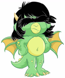 Size: 1280x1535 | Tagged: safe, artist:the lone rodent, oc, oc:nevel (tlr), dragon, fictional species, western dragon, anthro, series:cuddle buddies, 2d, belly button, black hair, character sheet, green belly, green body, hair, male, simple background, solo, solo male, white background