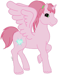 Size: 2266x2930 | Tagged: safe, artist:muhammad yunus, aelita (code lyoko), alicorn, equine, fictional species, mammal, pony, feral, code lyoko, hasbro, my little pony, 2018, crossover, female, feralized, furrified, happy, heart, heart eyes, high res, looking at you, my little pony (g2), ponified, simple background, smiling, smiling at you, solo, solo female, transparent background, vector, wingding eyes