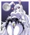 Size: 1700x2000 | Tagged: suggestive, alternate version, artist:lewdamone, carrot (one piece), fictional species, lagomorph, mammal, mink tribe, rabbit, anthro, one piece, 2021, big breasts, black sclera, bottomwear, breasts, clothes, colored sclera, eyebrows, eyelashes, female, full moon, fur, hair, heart, long ears, looking at you, love heart, moon, night, nipple outline, panties, red eyes, skirt, skirt lift, smiling, smiling at you, solo, solo female, sulong, sulong carrot (one piece), thick thighs, thighs, topwear, underwear, white body, white fur, white hair