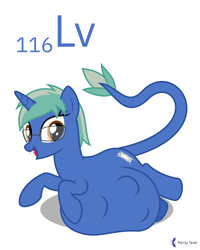 Size: 4000x5000 | Tagged: safe, artist:parclytaxel, oc, oc only, oc:nova spark, equine, fictional species, mammal, pony, tatzlpony, unicorn, feral, series:joycall6's periodic table, friendship is magic, hasbro, my little pony, .svg available, absurd resolution, chemistry, female, glasses, livermorium, looking at you, lying down, mare, periodic table, prone, simple background, smiling, solo, solo female, vector, vore, white background