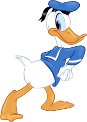 Size: 656x913 | Tagged: safe, artist:stinkek, donald duck (disney), bird, duck, waterfowl, anthro, disney, mickey and friends, 2d, beak, bird feet, feathers, male, simple background, solo, solo male, transparent background, white feathers
