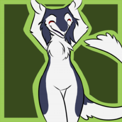 Size: 300x300 | Tagged: safe, artist:syrae universe, oc, oc:rain silves, fictional species, mammal, sergal, anthro, 1:1, 2d, 2d animation, animated, caramelldansen, dancing, female, frame by frame, gif, low res, solo, solo female