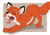 Size: 850x599 | Tagged: safe, artist:skateryena, vixey (the fox and the hound), canine, fox, mammal, red fox, feral, disney, the fox and the hound, cute, eyes closed, female, front view, fur, orange body, orange fur, solo, solo female, three-quarter view, vixen, white belly, yawning