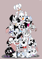Size: 1024x1434 | Tagged: safe, artist:nickick90, da vinci (101 dalmatian street), dallas (101 dalmatian street), dante (101 dalmatians), dawkins (101 dalmatian street), dee dee (101 dalmatian street), deepak (101 dalmatians), destiny (101 dalmatian street), diesel (101 dalmatian street), dimitri (101 dalmatian street), dizzy (101 dalmatian street), dj (101 dalmatian street), dolly (101 dalmatians), dorothy (101 dalmatian street), dylan (101 dalmatians), déjà vu (101 dalmatian street), triple-d (101 dalmatian street), canine, dalmatian, dog, mammal, feral, 101 dalmatian street, 101 dalmatians, disney, 2d, delgado (101 dalmatian street), female, group, male, paw pads, paws, puppy, young