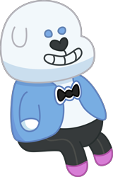 Size: 3860x6049 | Tagged: safe, artist:thatusualguy06, sans (undertale), bluey (series), undertale, trace, .svg available, 2021, absurd resolution, ambiguous gender, dogified, plushie, simple background, transparent background, vector, wat, zero pictured