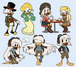 Size: 2940x2590 | Tagged: safe, artist:flowerimh, della duck (disney), goldie o'gilt (disney), scrooge mcduck (disney), bird, duck, waterfowl, disney, ducktales, ducktales (2017), mickey and friends, 2d, female, high res, male