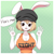 Size: 3100x3100 | Tagged: safe, artist:simmsyfart, carrot (one piece), fictional species, lagomorph, mammal, mink tribe, rabbit, anthro, cc by-nc, creative commons, one piece, 2021, big breasts, blonde hair, blushing, breasts, brown eyes, cleavage, clothes, dialogue, eyebrows, eyelashes, female, front view, fur, hair, hat, high res, long ears, looking at you, open mouth, open smile, short tail, smiling, solo, solo female, speech bubble, tail, talking, teeth, tongue, topwear, vulgar, white body, white fur