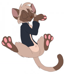 Size: 1134x1280 | Tagged: safe, artist:swagsurf3rr, oc, oc only, oc:mowgli, cat, feline, mammal, feral, 2021, chibi, cute, female, paw pads, paws, simple background, white background