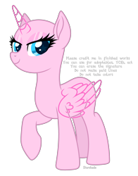 Size: 2928x3728 | Tagged: safe, artist:rioshi, artist:starshade, oc, oc only, alicorn, equine, fictional species, mammal, pony, feral, hasbro, my little pony, base, female, high res, horn, mare, simple background, smiling, solo, solo female, starry eyes, transparent background, wingding eyes, wings