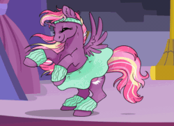 Size: 800x579 | Tagged: safe, artist:ali-selle, oc, oc only, alicorn, equine, fictional species, mammal, pony, feral, hasbro, my little pony, my little pony (g1), animated, cute, female, fur, gif, mare, purple body, purple fur, solo, solo female