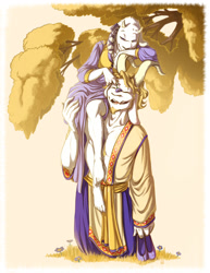 Size: 1024x1325 | Tagged: artist needed, source needed, safe, asgore dreemurr (undertale), toriel (undertale), bovid, goat, mammal, anthro, undertale, barefoot, clothes, duo, feet, female, flower, male, romantic, romantic couple, shoes, toes