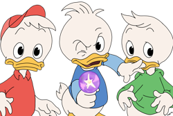 Size: 2995x2002 | Tagged: safe, artist:happy125, dewey duck (disney), huey duck (disney), louie duck (disney), bird, duck, waterfowl, anthro, disney, ducktales, ducktales (1987), ducktales (2017), mickey and friends, 2d, ben schwartz, bobby moynihan, brother, brothers, danny pudi, feathers, high res, male, males only, siblings, simple background, transparent background, trio, trio male, triplets, white feathers, young