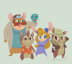 Size: 801x718 | Tagged: safe, artist:tinysnail, chip (disney), dale (disney), gadget hackwrench (chip 'n dale: rescue rangers), monterey jack (chip 'n dale: rescue rangers), zipper (chip 'n dale: rescue rangers), arthropod, chipmunk, insect, mammal, mouse, rodent, chip 'n dale: rescue rangers, disney, mickey and friends, 2d, female, group, male