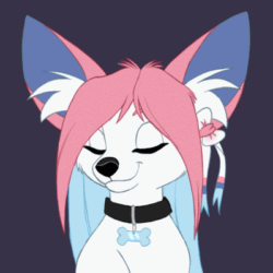 Size: 400x400 | Tagged: character needed, safe, artist:tuwka, oc, oc only, canine, fennec fox, fox, mammal, feral, 1:1, 2d, 2d animation, animated, bust, cute, eyes closed, female, frame by frame, gif, low res, purple background, simple background, solo, solo female, vixen