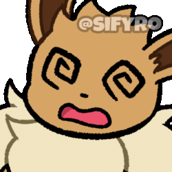 Size: 500x500 | Tagged: safe, artist:blitzdrachin, eevee, eeveelution, fictional species, mammal, nintendo, pokémon, 1:1, 2d, 2d animation, ambiguous gender, animated, dizzy, frame by frame, gif, hypnotic eyes, low res, simple background, solo, solo ambiguous, transparent background