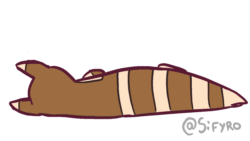 Size: 1280x720 | Tagged: safe, artist:blitzdrachin, fictional species, furret, mammal, nintendo, pokémon, 2d, 2d animation, ambiguous gender, animated, cute, frame by frame, gif, signature, simple background, solo, solo ambiguous, white background