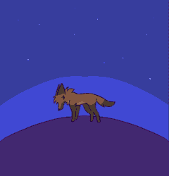 Size: 779x811 | Tagged: safe, artist:theroguez, oc, oc only, oc:rayj (theroguez), canine, coydog, coyote, dog, hybrid, mammal, feral, 2d, 2d animation, animated, female, frame by frame, gif, howling, solo, solo female