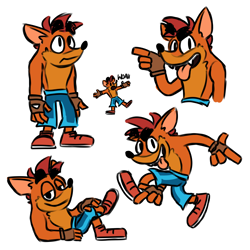 Size: 2400x2400 | Tagged: safe, artist:squidddkiddd, crash bandicoot (crash bandicoot), bandicoot, mammal, marsupial, anthro, plantigrade anthro, crash bandicoot (series), sega, sonic adventure, sonic the hedgehog (series), 2020, alone on a friday night? god you're pathetic, crossover, high res, male, meme, pose, solo, solo male