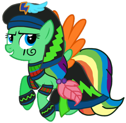 Size: 1110x1080 | Tagged: safe, artist:徐詩珮, oc, oc:lightning chaser, equine, fictional species, mammal, pegasus, pony, feral, hasbro, my little pony, clothes, female, solo, solo female
