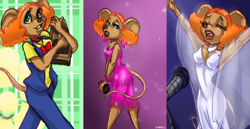 Size: 1404x726 | Tagged: safe, artist:jubell, mammal, mouse, rodent, anthro, female, jan (daniel mouse), murine, solo, solo female, the devil and daniel mouse