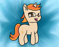 Size: 2000x1600 | Tagged: safe, artist:daimando, oc, oc only, oc:danged spell (daimando), equine, fictional species, mammal, pony, unicorn, feral, friendship is magic, hasbro, my little pony, 2021, atg 2021, colt, foal, horn, male, newbie artist training grounds, smug, solo, solo male, tail, young