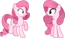 Size: 1249x729 | Tagged: safe, artist:muhammad yunus, oc, oc only, oc:annisa trihapsari, earth pony, equine, fictional species, mammal, pony, feral, friendship is magic, hasbro, my little pony, alternate hairstyle, duo, duo female, female, females only, hair, mane, mare, open mouth, simple background, tail, transparent background, vector