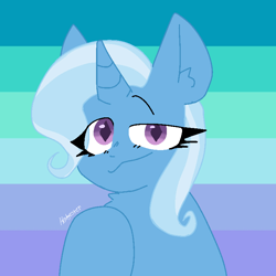 Size: 750x750 | Tagged: safe, artist:hedgester, trixie (mlp), friendship is magic, hasbro, my little pony, female, pride flag, solo, solo female